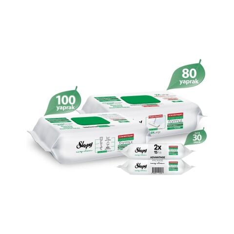 Sleepy Beyaz Sabun Yüzey Temizlik Havlusu 100+2X15 Yaprak + Mopa Uyumlu 80 Yaprak