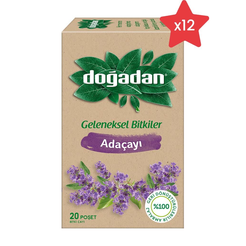 Doğadan Adaçayı Bitki Çayı x 12