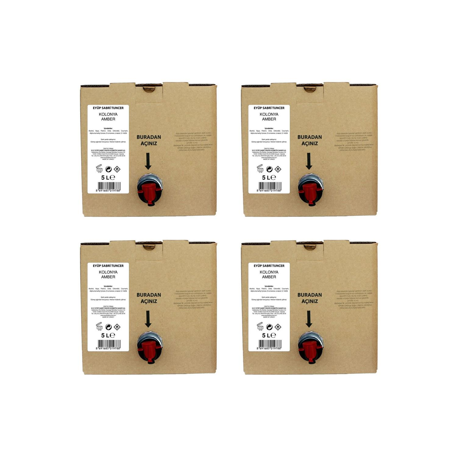 Eyüp Sabri Tuncer Amber Kolonyası 5 lt x 4 Adet