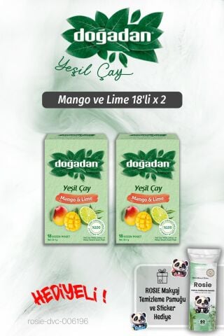 Doğadan Mango ve Lime 18'li x 2 ve Rosie Pamuk Hediyeli