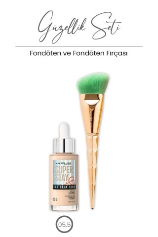 Maybelline Super Stay 24H Skin Tint Fondöten 30 ml - 05.5 ve Açılı Fondöten Fırçası