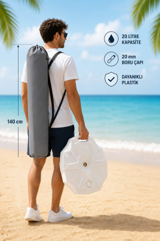 Plaj Seti 20 litre bidon ve Şemsiye Kılıfı