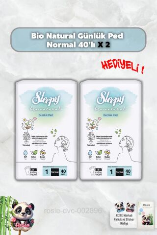 Sleepy Bio Natural Günlük Ped Normal 40'lı X 2 ve Rosie