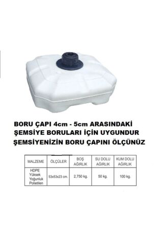 50 Lt Şemsiye Bidonu ve Altlığı, dayanıklı ve şık tasarım