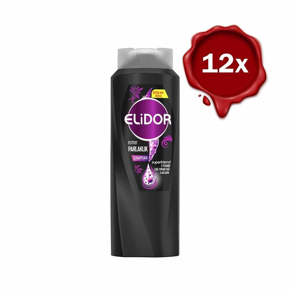 Elidor Saç Bakım Şampuanı Esmer Parlaklık 650 ML x 12