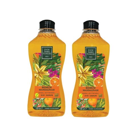 Eyüp Sabri Tuncer Bodrum Mandalinası Doğal Zeytinyağlı Sıvı Sabun 1500 ML x 2