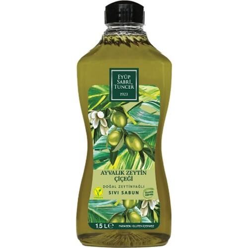 Eyüp Sabri Tuncer Doğal Zeytinyağlı Sıvı Sabun Ayvalık Zeytin Çiçeği 1500 ML Pet Şişe x 8