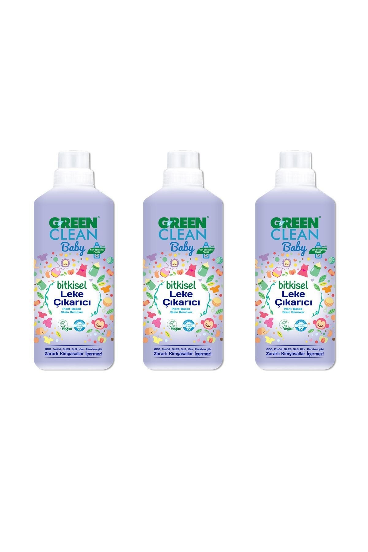 Green Clean U Baby Bitkisel Leke Çıkarıcı 1000 ml x3 Adet