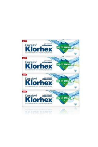 Dentasave Klorhex Diş Macunu Yoğun Bakım 75 ml x 4