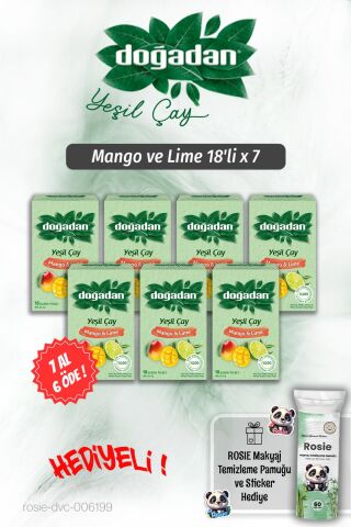 Doğadan 7 AL 6 ÖDE Mango ve Lime 18'li ve Rosie Pamuk Hediyeli
