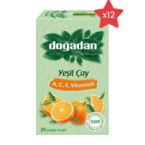 Doğadan Yeşil Çay A,C,E Vitaminli x 12