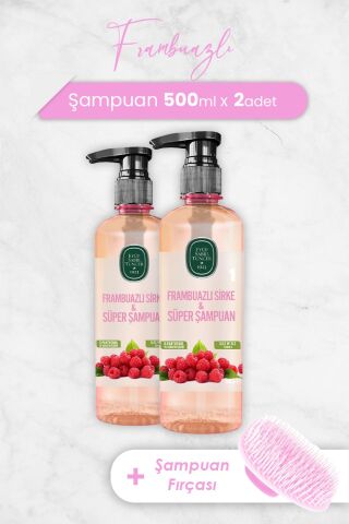 Eyüp Sabri Tuncer Frambuazlı Şampuan 500 ml x 2 Adet ve Şampuan Fırçası