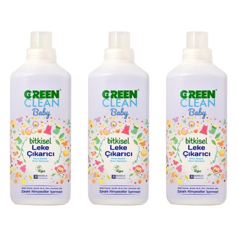 Green Clean Baby Bitkisel Leke Çıkarıcı 1000 ml 3'lü Set