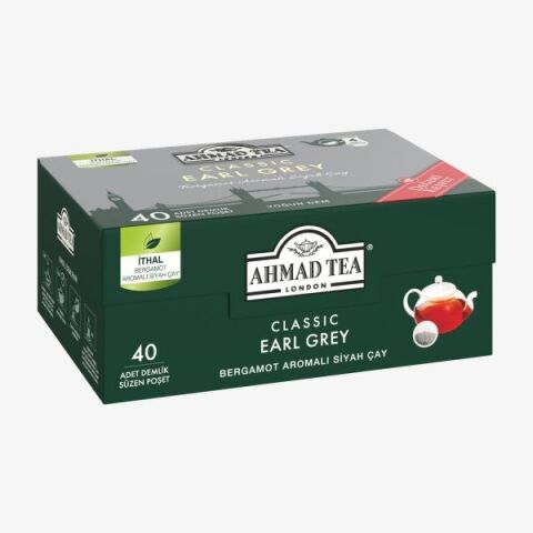 3 Paket 40'lı Klasik Earl Grey Demlik Poşet Çay 80 g ve Oda Kokusu