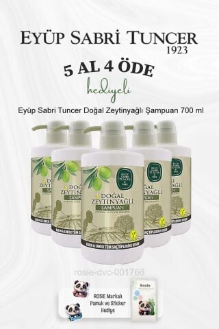 Eyüp Sabri Tuncer Doğal Zeytinyağlı Şampuan 700 ml 5 Al 4 Öde ve Rosie Pamuk