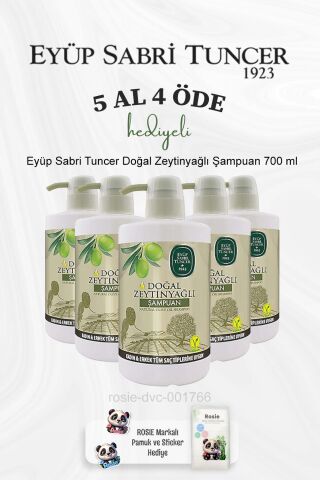Eyüp Sabri Tuncer Doğal Zeytinyağlı Şampuan 700 ml 5 Al 4 Öde ve Rosie Pamuk