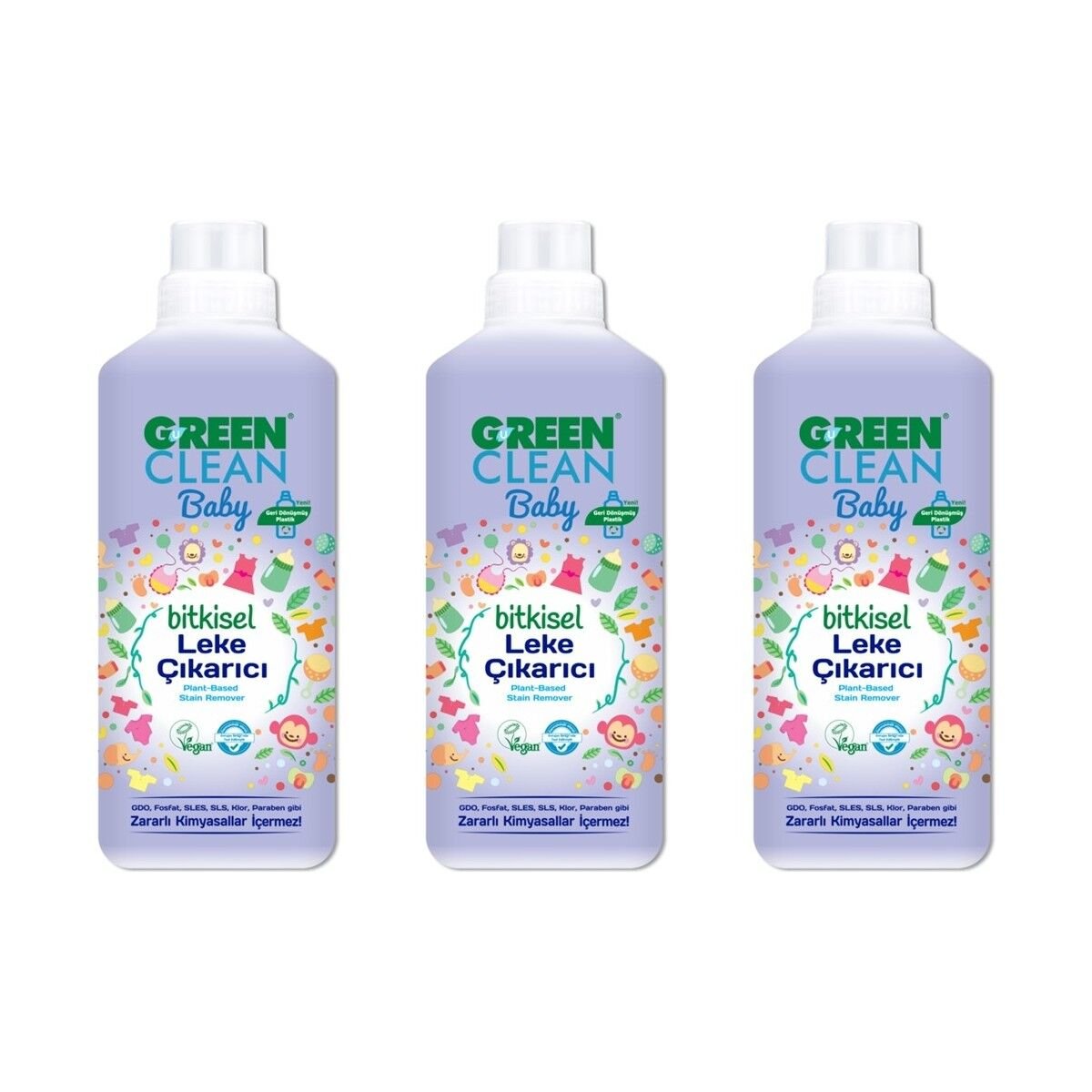 Green Clean Baby Bitkisel Leke Çıkarıcı 1000 ml x3 Adet