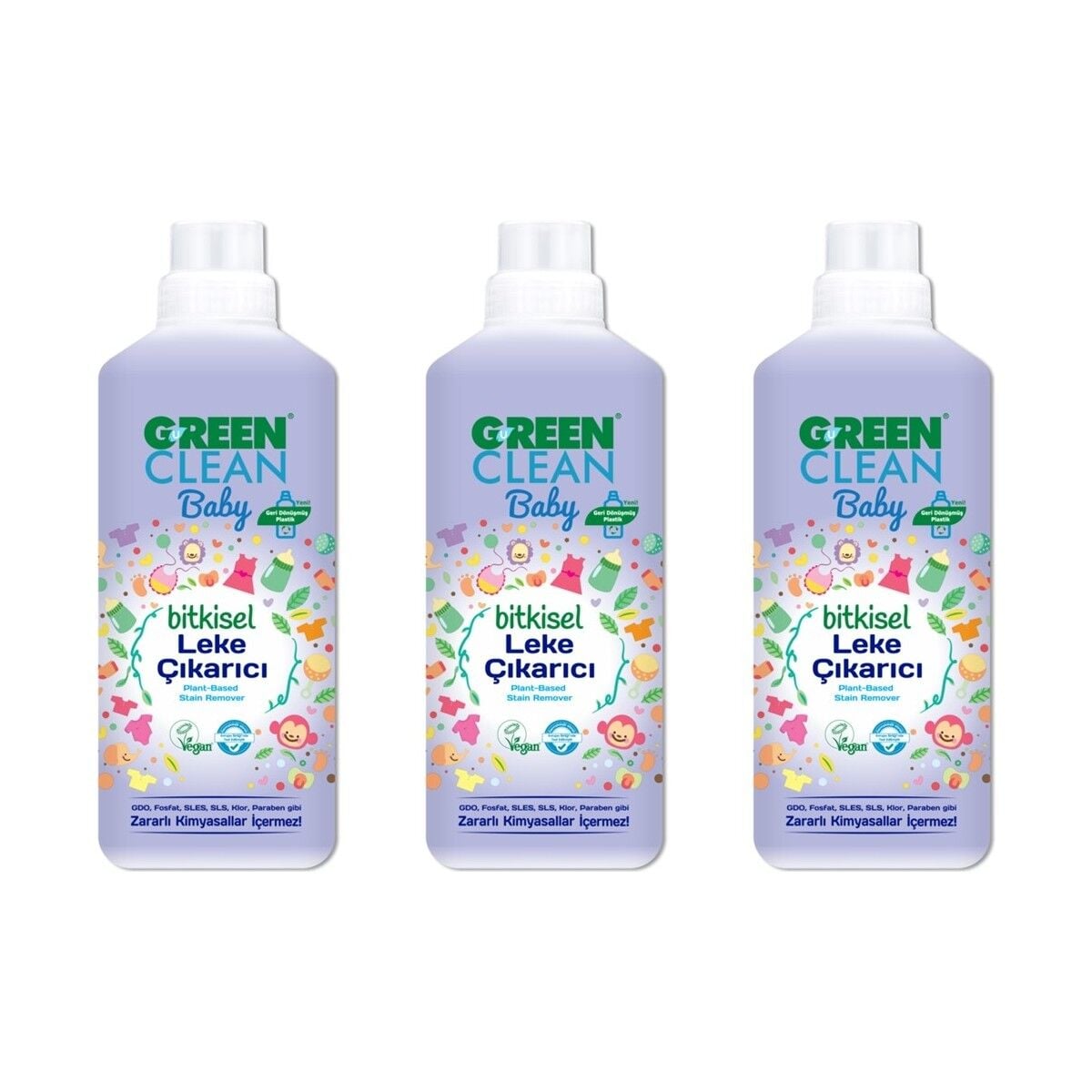Green Clean Baby Bitkisel Leke Çıkarıcı 1000 ml x3 Adet