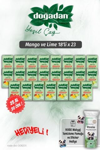 Doğadan 23 AL 20 ÖDE Mango ve Lime 18'li ve Rosie Pamuk Hediyeli