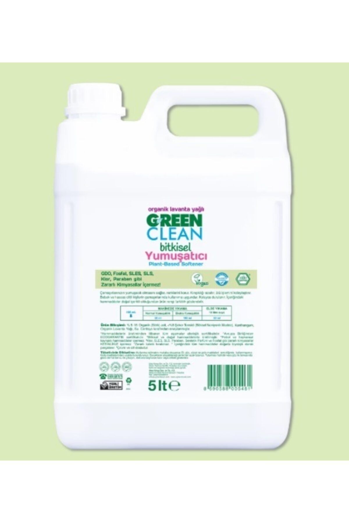 Green Clean Organik Lavanta Yağlı Bitkisel Yumuşatıcı (5000 Ml)