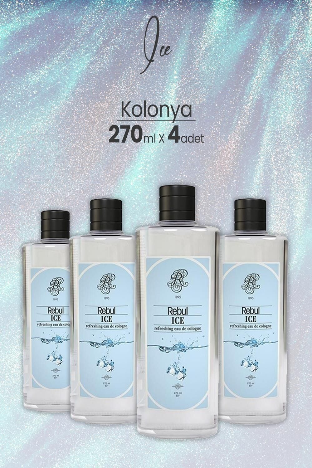 Rebul Ice Kolonya 270 ML x 4 Adet