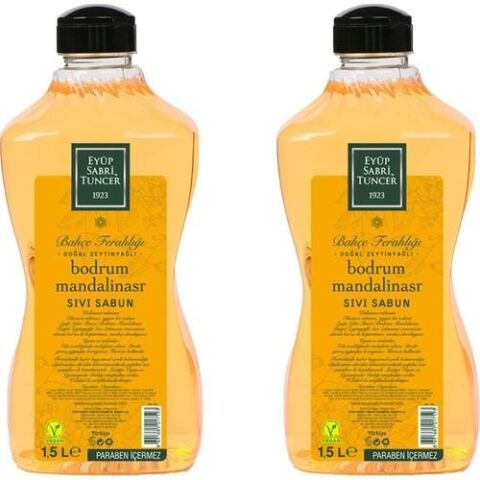 Eyüp Sabri Tuncer Bodrum Mandalinası Doğal Zeytinyağlı Sıvı Sabun 1500 ML x 2