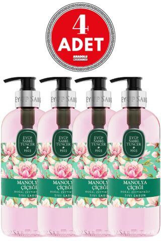 Eyüp Sabri Tuncer Doğal Zeytinyağlı Sıvı Sabun Manolya Çiçeği 500 ML x 4 Adet