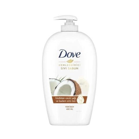 Dove Hindistan Cevizi ve Badem Sütü Nemlendirici Sıvı Sabun 450 ml