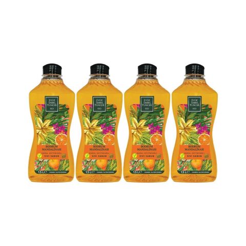 Eyüp Sabri Tuncer Bodrum Mandalinası Doğal Zeytinyağlı Sıvı Sabun 1500 ML x 4