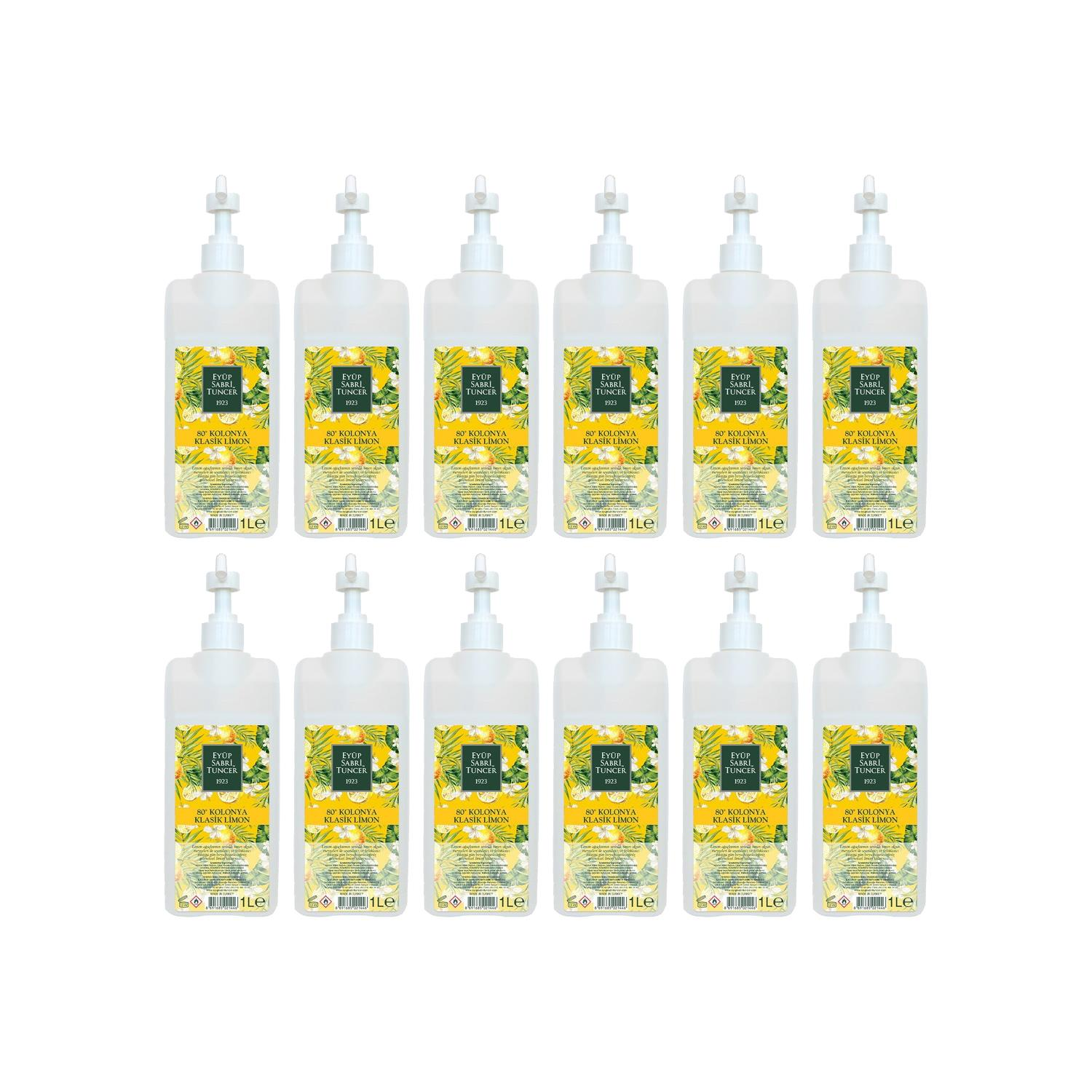 Eyüp Sabri Tuncer Klasik Limon Kolonyası Sprey Başlıklı 1 lt x 12