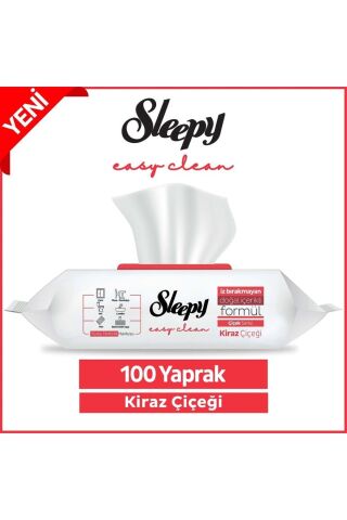 Sleepy Easy Clean Kiraz Çiçeği Yüzey Temizlik Havlusu, 100 Yaprak 7 Al 6 Öde