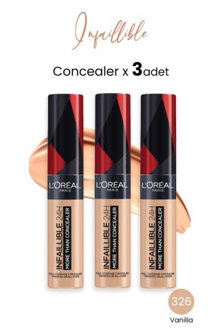 Loreal Paris Infaillible 24H More Than Concealer 326 Vanilla x 3 Adet