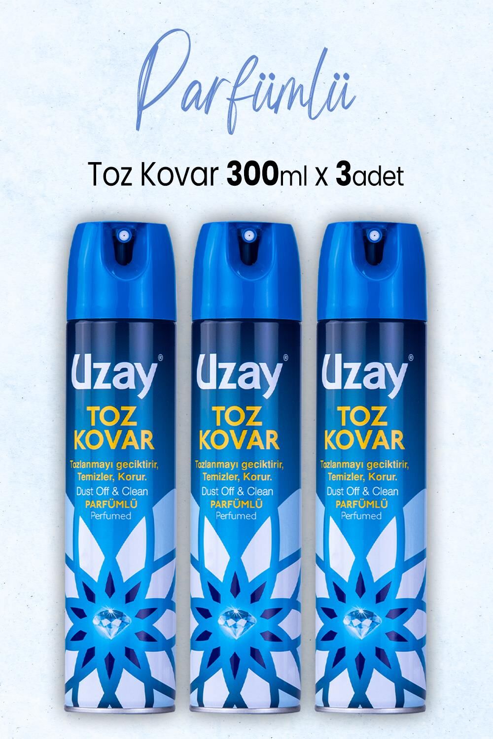 Uzay Toz Kovar Parfümlü 300 ml x 3 Adet