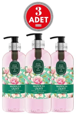Eyüp Sabri Tuncer Doğal Zeytinyağlı Sıvı Sabun Manolya Çiçeği 500 ML x 3 Adet