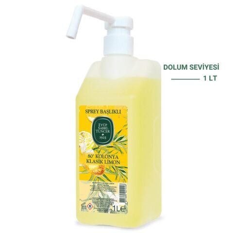 Eyüp Sabri Tuncer Klasik Limon Kolonyası Sprey Başlıklı 1 lt x 12