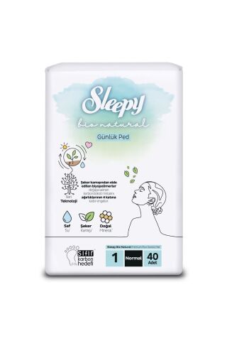 Sleepy Bio Natural Premium Plus Günlük Ped Normal 8x40=320 Adet Ped