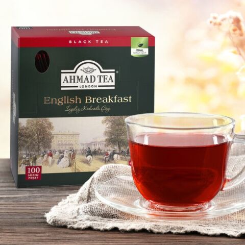 2 paket English Breakfast Bardak Poşet Çay 100’lü 200 G ve Oda Kokusu