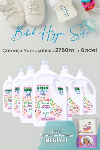 Green Clean Baby Çamaşır Yumuşatıcısı 2750 ml Yıkama x 6 Adet ve Hediyeli