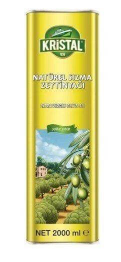 Kristal Natürel Sızma 2 lt Zeytinyağı Teneke