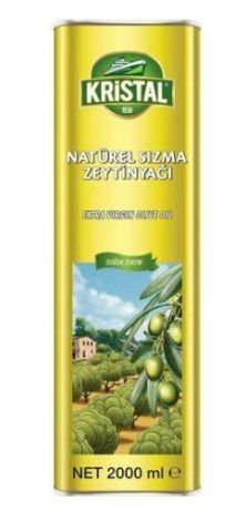 Kristal Natürel Sızma 2 lt Zeytinyağı Teneke