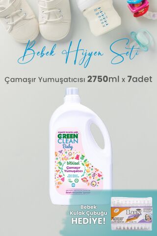 Green Clean Baby Çamaşır Yumuşatıcısı 2750 ml Yıkama x 7 Adet ve Hediyeli