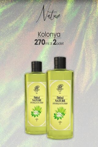 Rebul Nature Cam Şişe Kolonya 270 cc x 2 Adet