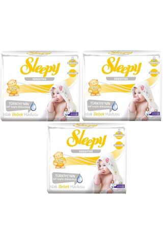 Sleepy Islak Havlu 50 Yaprak 9'lu Set Sensitive