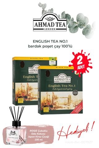 English Tea No.1, 2 paket Bardak Poşet Çay 100’lü 200 G ve Oda Kokusu
