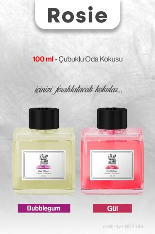 ROSIE Bubblegum ve Gül Çubuklu Oda Kokusu 100 ml