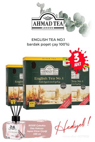 English Tea No.1 100’lü 200 G 3 paket Bardak Poşet Çay ve Oda Kokusu