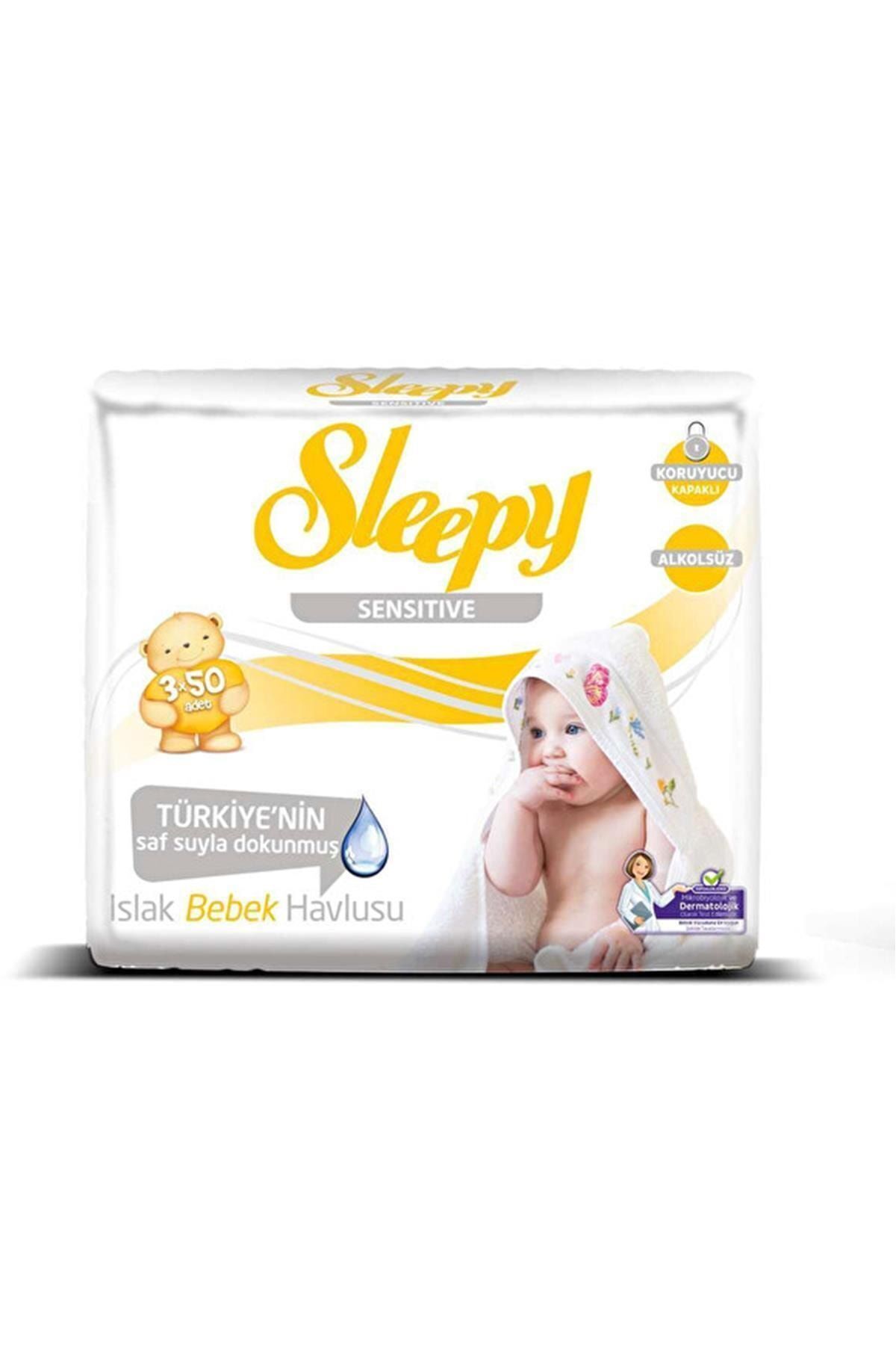 Sleepy Sensitive Islak Bebek Havlusu 3x50 Adet