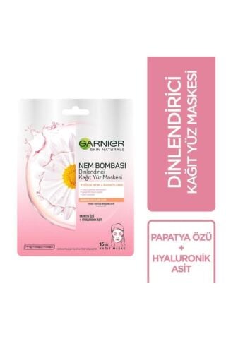 Hassas ve Kuru Ciltler için Nem Bombası Dinlendirici Kağıt Yüz Maskesi 3'lü Set 36005419456472