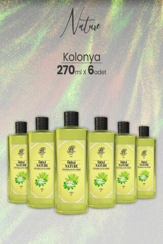Rebul Nature Cam Şişe Kolonya 270 cc x 6 Adet