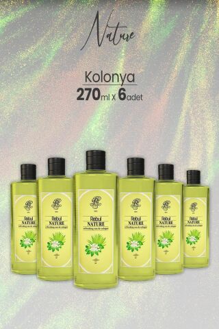 Rebul Nature Cam Şişe Kolonya 270 cc x 6 Adet